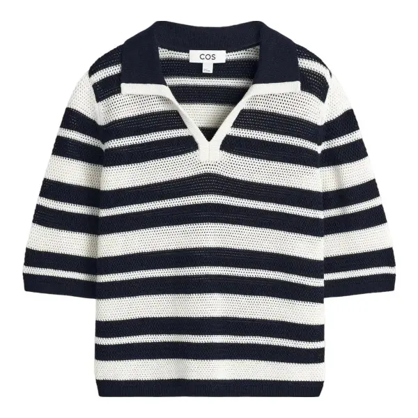 Open-Knit Polo Shirt