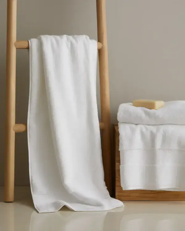 Turkish Ultra Plush Bath Towel (Set of 2) in White