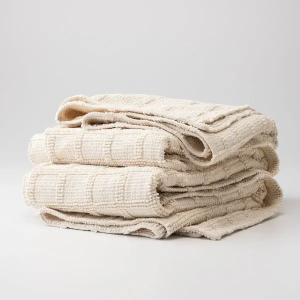 Popcorn Grid Coverlet