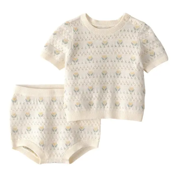 Baby Girl 2-Piece Organic Cotton Sweater Set