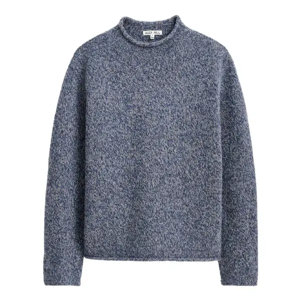 Marled Rollneck In Merino Wool
