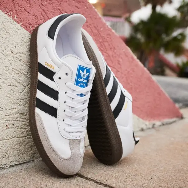 Womens adidas Samba OG Athletic Shoe - Cloud White / Core Black / Clear Granite