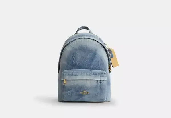 Taylor Small Backpack In Loved Denim