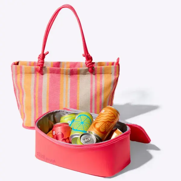 BÉIS x poppi The Cooler Tote in Juicy Stripe