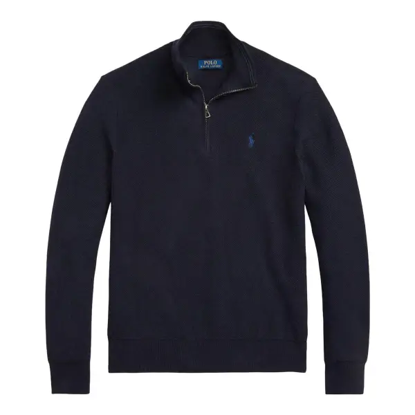 Quarter Zip Cotton Sweater