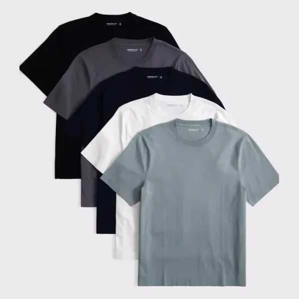 Men's 5-Pack Classic Polished Tees | Men's Tops | Abercrombie.com
