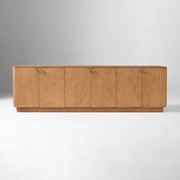 West Elm x Pierce & Ward Burl Wood Media Console (203 cm)