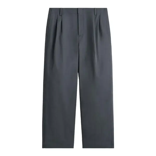 Pleated Relaxed-Fit Wide-Leg Trousers