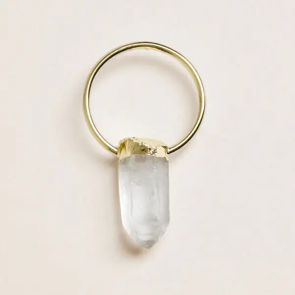 Clear Crystal Charm Aids In Clarity And Manifestation