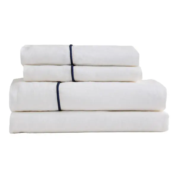 European Linen Piped Sheet Set