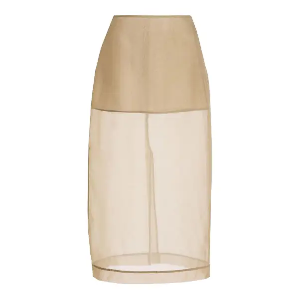 Peri Silk-Blend Chiffon Midi Skirt
