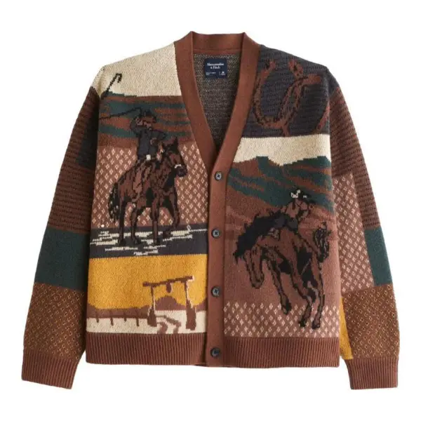 Western Graphic Cardigan