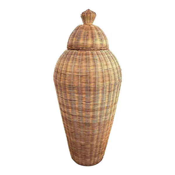 Rattan Ginger Jar, 32"