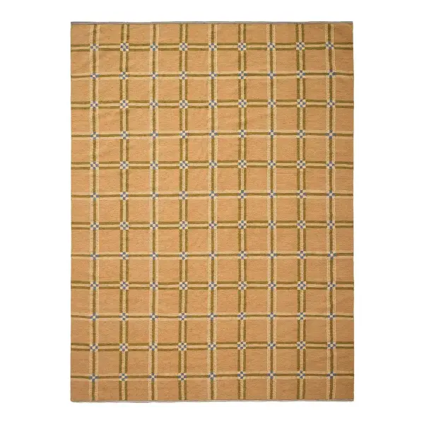Pierce and Ward Windowpane Check Handwoven Wool Rug