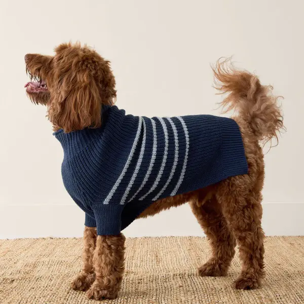 Organic Cotton Striped Dog Sweater