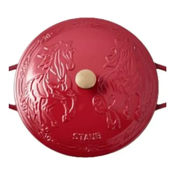 Enameled Cast Iron Essential French Oven with Horse Lid