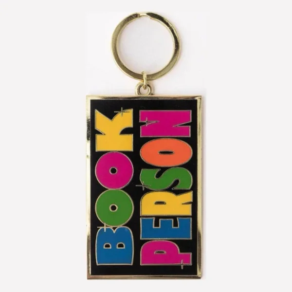 Enamel Keychain - Book Person