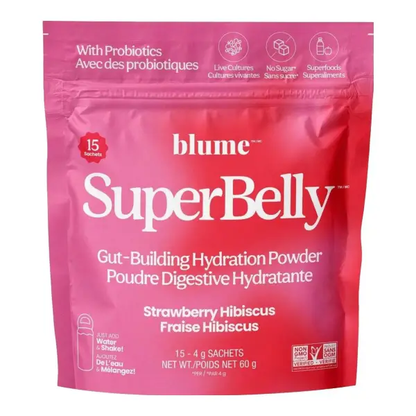 SuperBelly Hydration Powder Strawberry Hibiscus