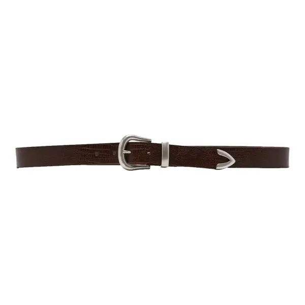 Embossed Leather Western Belt