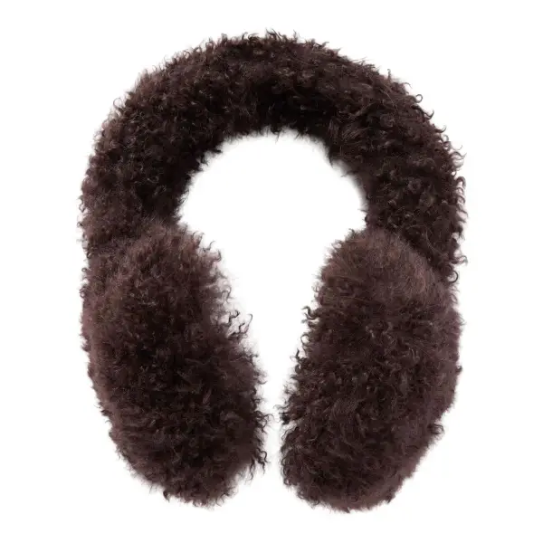 Wool-Trimmed Shearling Earmuffs