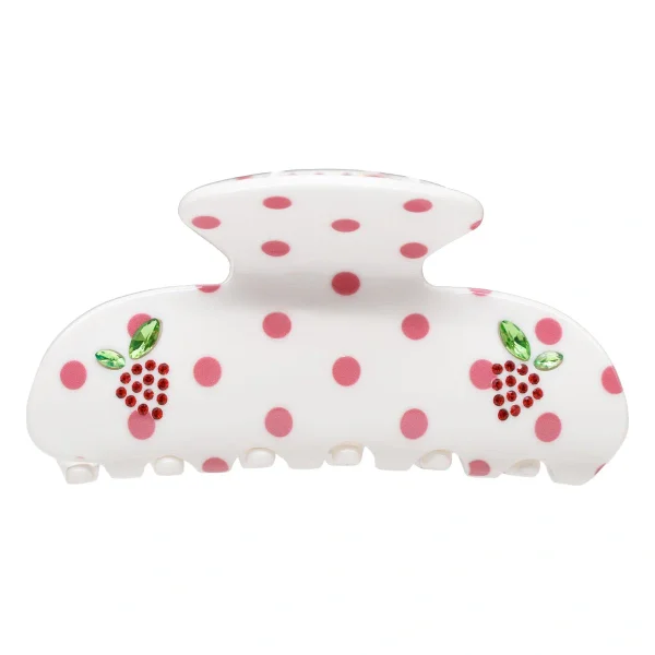 Sweetheart Clip in Coconut Berry Dot