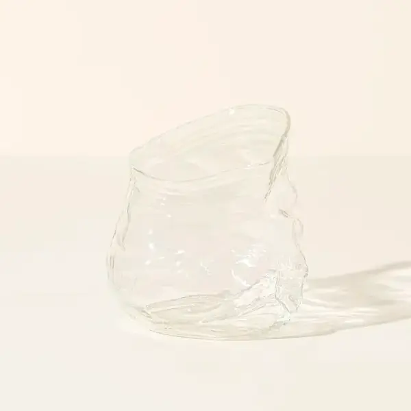 Unzipped Glass Zipper Bag