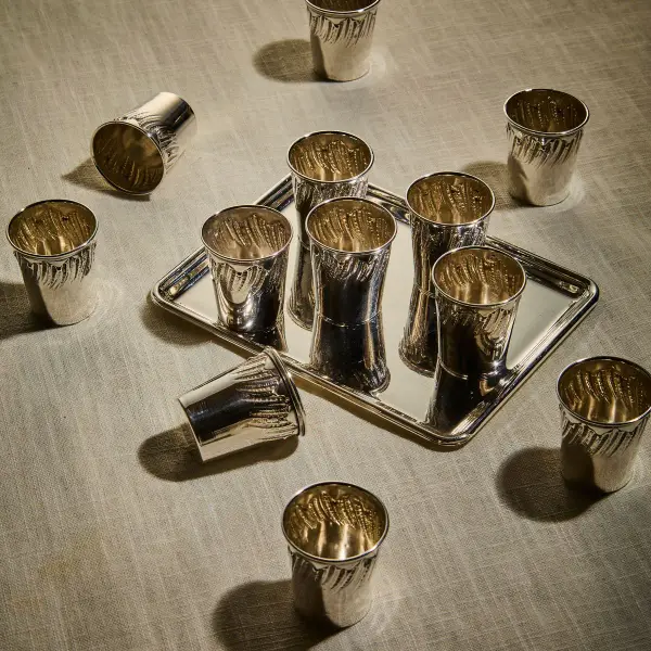 1900 S Solid Silver Shot Glasses Set Of 12