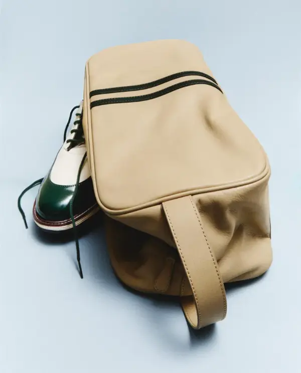 LEATHER SHOE BAG