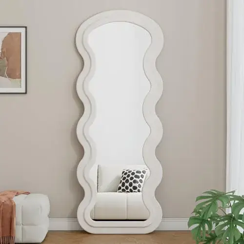 Majnesvon Floor Mirror, Wavy Full Length Mirror