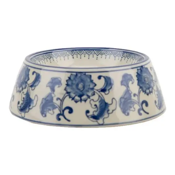 Blue White Ceramic Pet Bowl