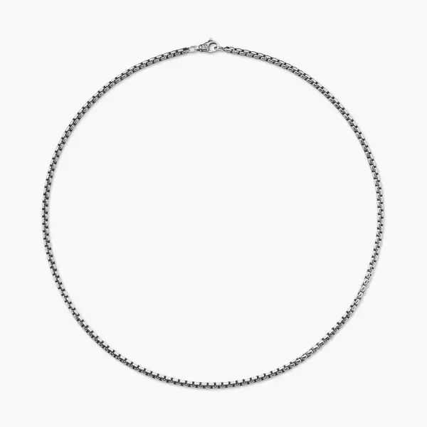 Box Chain Necklace In Sterling Silver, 3.6mm