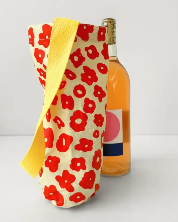 The Celeste Wine Tote - Poppy + Sunshine