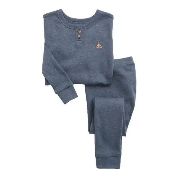 Baby & Toddler Organic Cotton Henley PJ Set
