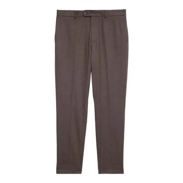 Tailored-Fit Linen-Blend Herringbone Suit Trouser