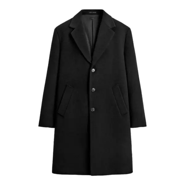 Regular Fit Wool Coat with Welt Pockets