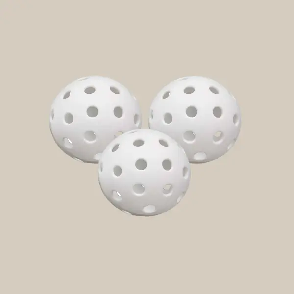 White Hybrid Pickleballs