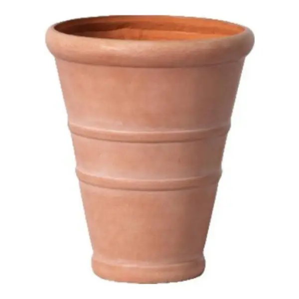 Classic Ribbed Composite Indoor Outdoor Planter Pot