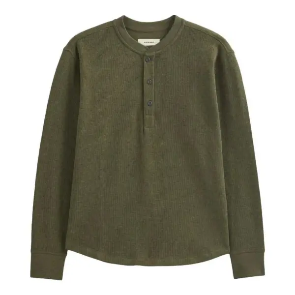 Thermal Henley In Cozy Waffle
