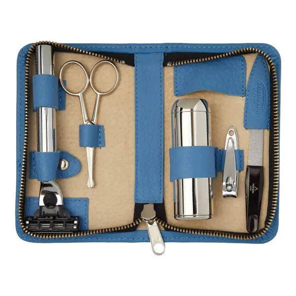 Leather Travel Grooming Set