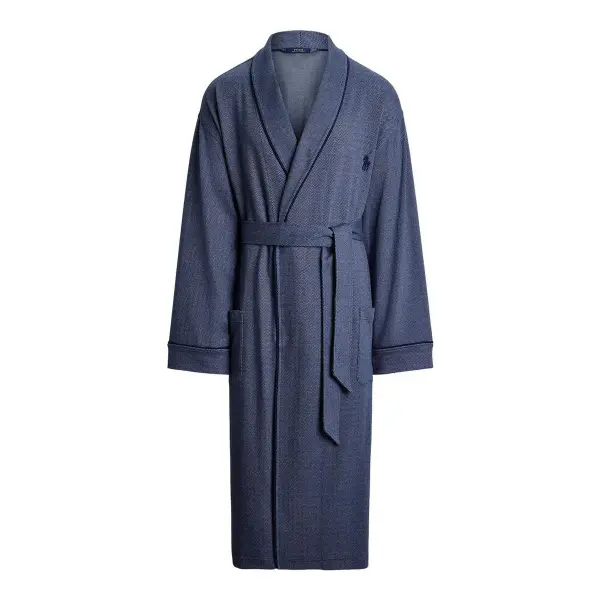 Herringbone-Knit Robe