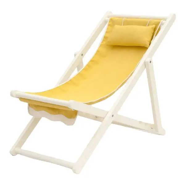36in Teak Wood Frame Sling Chair