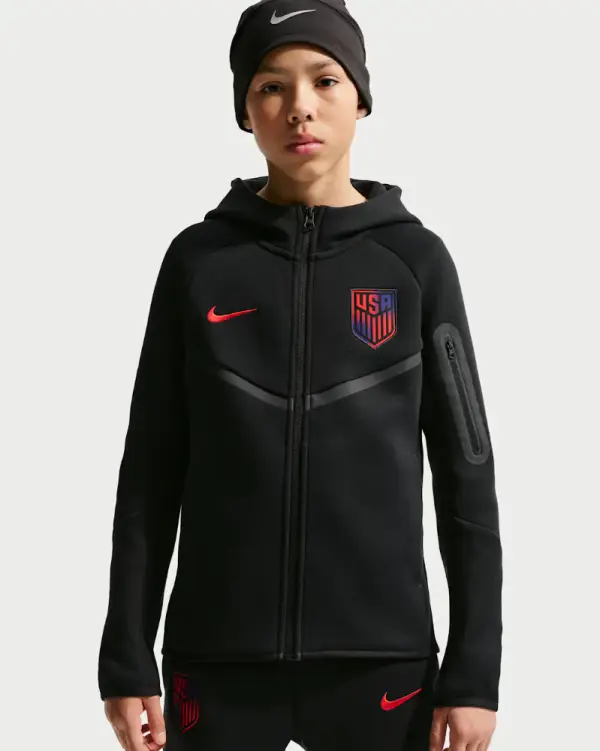 USMNT Tech Fleece Big Kids' (Boys') Nike Soccer Full-Zip Hoodie