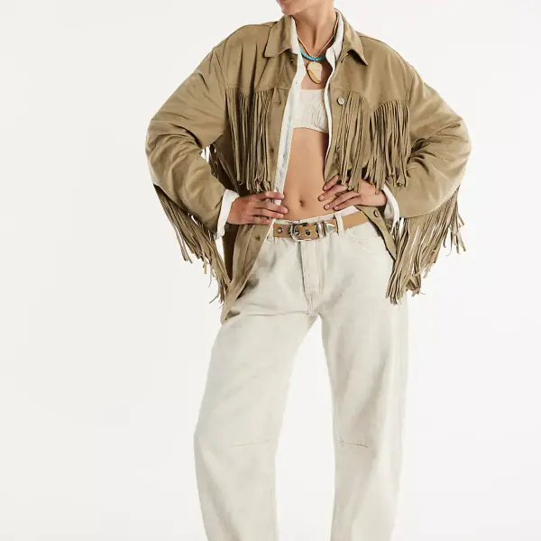 Fringe Out Vegan Suede Jacket