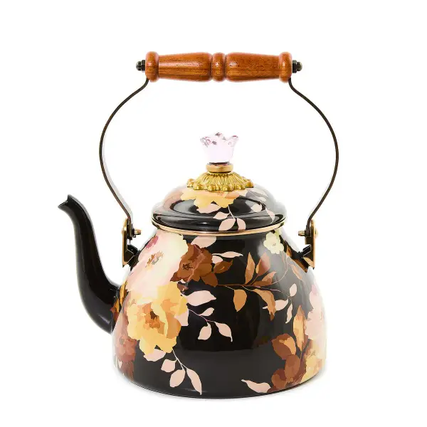 Wild Rose 2 Quart Tea Kettle