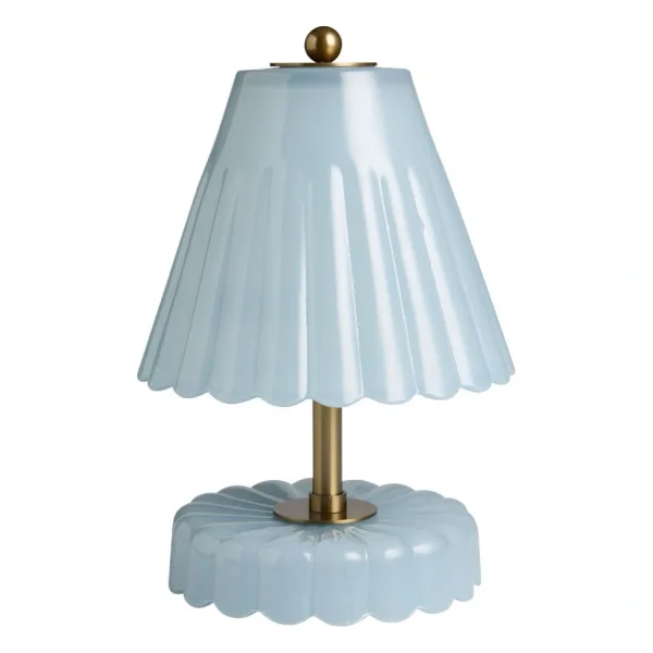 Daisy Blown Glass Scalloped Empire Shade Accent Lamp