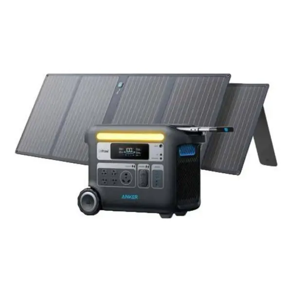 Solar Generator 767 - PowerHouse 2048Wh with 2 x 100W Solar Panels