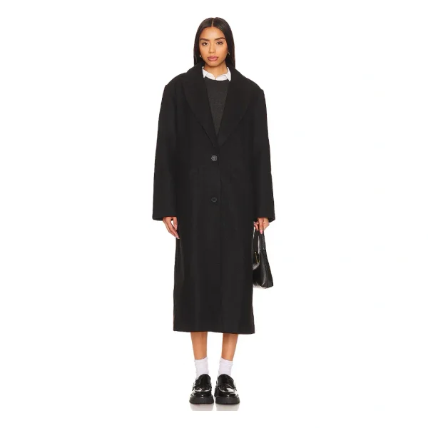 LIONESS Olsen Coat in Onyx | REVOLVE
