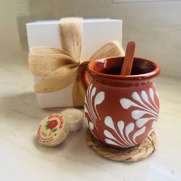 Gift Set-Cielito Lindo Coffee Mug, Handmade Mexican Clay Coffee Mug, Large 14oz Mug