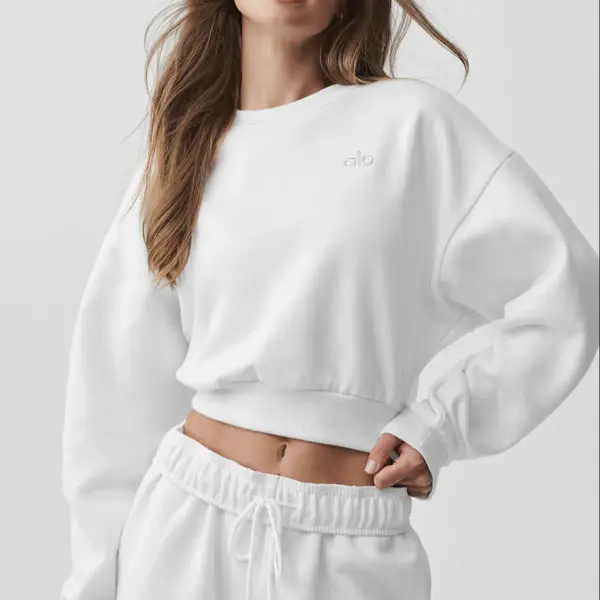 Cropped Accolade Crewneck Sweatshirt
