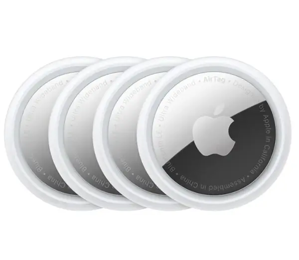 Apple AirTag 4 Pack. Keep Track of and find Your Keys, Wallet, Luggage, Backpack, and More. Simple one-tap Set up with iPhone or iPad